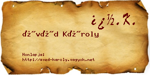 Ávéd Károly névjegykártya